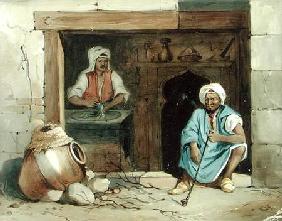 An Egyptian Woman Making Cadaifs c.1848