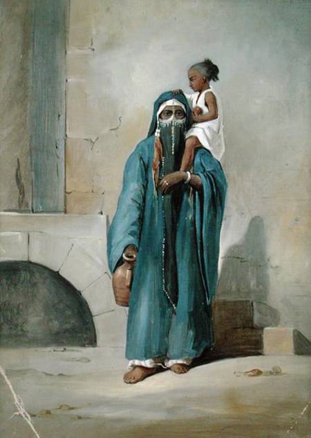 Veiled Egyptian Woman von Emile Prisse d'Avennes