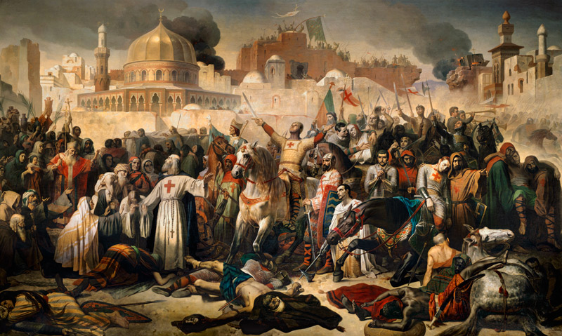 Taking of Jerusalem by the Crusaders, 15th July 1099 von Emile Signol