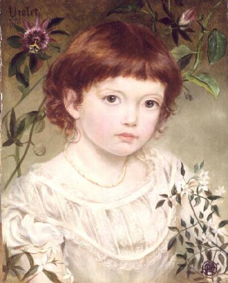 Violet - Portrait of a Girl von Emma Sandys