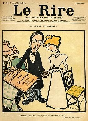 The day before the wedding, cartoon from the cover of ''Le Rire'', 26th August 1899