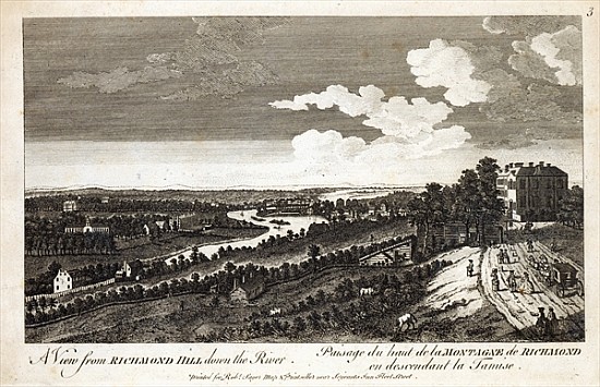 A View from Richmond Hill down the River, printed for Robert Sayer Map & Printseller, Fleet Street von English School
