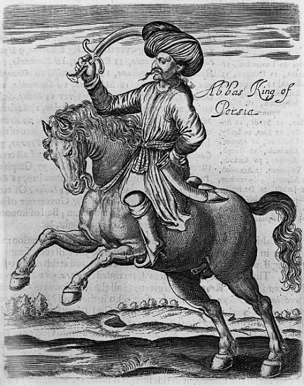 Abbas King of Persia, illustration from ''Some years of travel into Afrique and Asia'' Sir Thomas He von English School