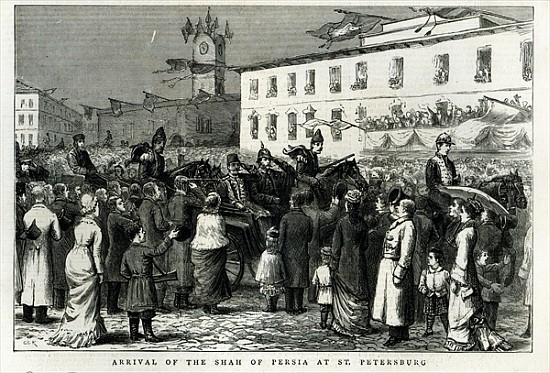 Arrival of the Shah of Persia at St. Petersburg, from ''The Graphic'', June 8th 1878 von English School