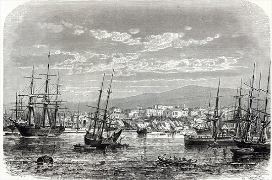 Athens: general view of the Piraeus, from ''The Illustrated London News'' von English School