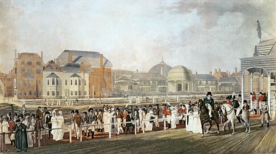 Brighton: The Old Pavilion and Steyne ; engraved by Charles Richards von English School