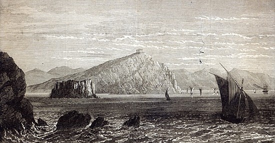 Cape Colonna, with ruins of the Temple of Minerva, coast of Greece, from ''The Illustrated London Ne von English School