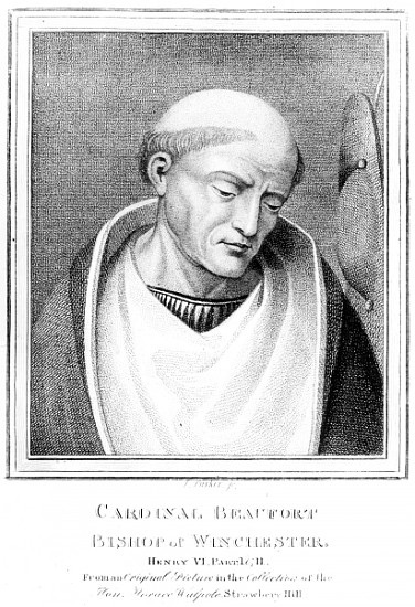 Cardinal Henry Beaufort, Bishop of Winchester; engraved by J. Parker von English School