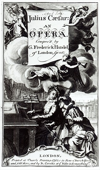 Cover of Sheet Music for Julius Caesar, an Opera Handel, published in 1724 von English School