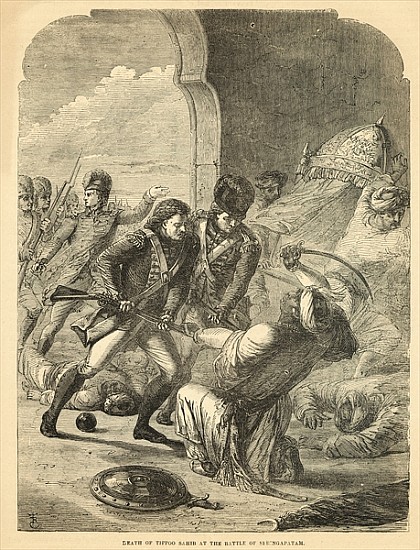 Death of Tippoo Sahib at the Battle of Seringapatam von English School
