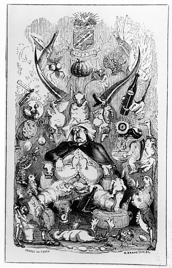 Frontispiece to ''Memoirs of a Stomach'' The Minister for the Interior von English School