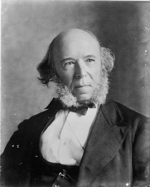 Herbert Spencer (1820-1903) (b/w photo)  von English School