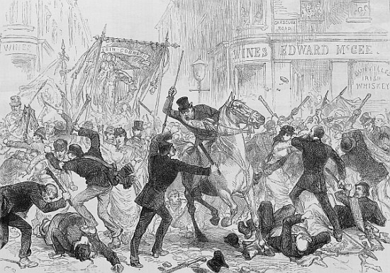 Irish Home Rule Riots in Glasgow, c.1880s von English School