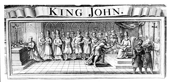 King John surrenders his crown to Pandulph Masca, Papal Legate, at Dover in May von English School