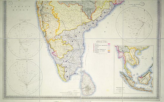 Map of British Southern India, 1872 () von English School