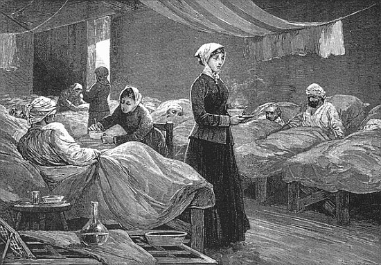 Miss Nightingale in the Barrack Hospital at Scutari, c.1880 von English School