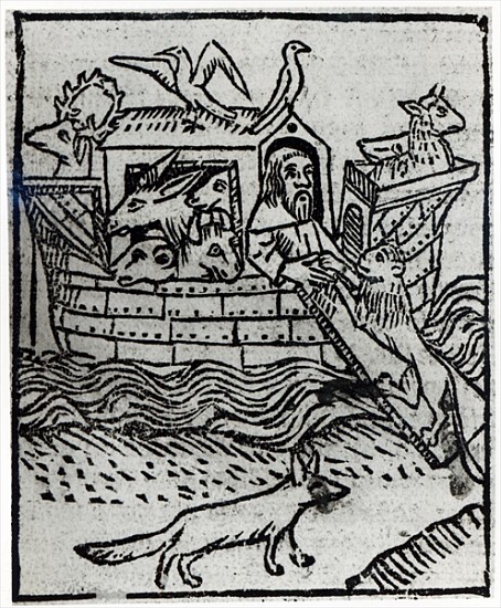 Noah''s Ark, illustration from ''Golden Legend'' compiled Jacobus de Voragine and publishedWilliam C von English School