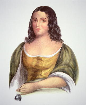 Pocahontas (c.1595-1617) (colour litho) von English School