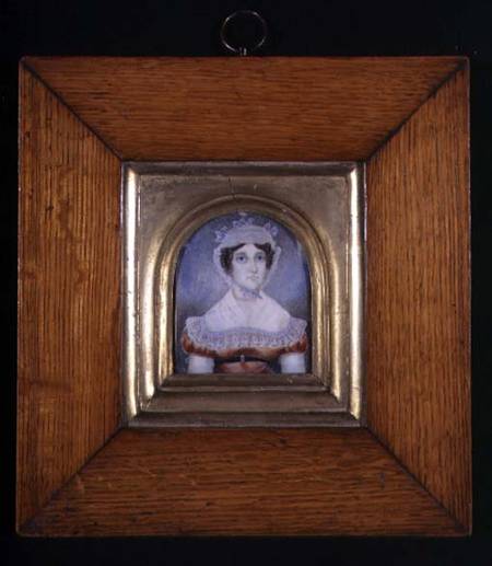Portrait of a Lady in a Bonnet von English School