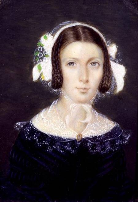 Portrait Miniature of Fanny Brawne von English School