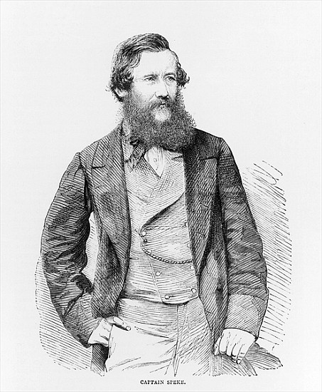 Portrait of John Hanning Speke (1827-64), Illustrated London News Supplement, July 4, 1863, engravin von English School