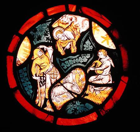 Roundel depicting the Annunciation to the Shepherds von English School