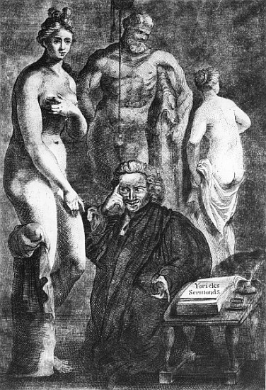 Satirical portrait of Laurence Sterne, c.1761 von English School