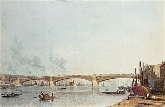 Southwark Bridge, West Front, from Bankside, looking towards London Bridge von English School