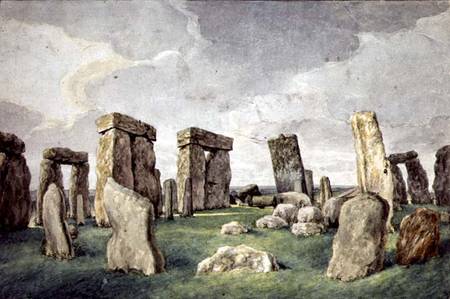 'Stonehenge in it's Present State, an Anpedilunian Temple' von English School