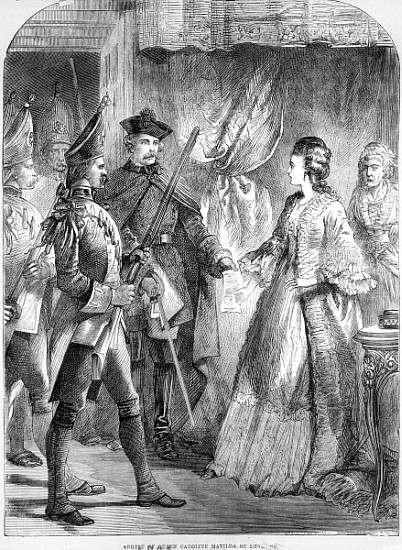 The Arrest of Caroline Matilda, Queen of Denmark and Norway in 1772 von English School