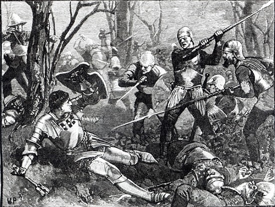 The Death of the King Maker at the Battle of Barnet, c.1880 von English School