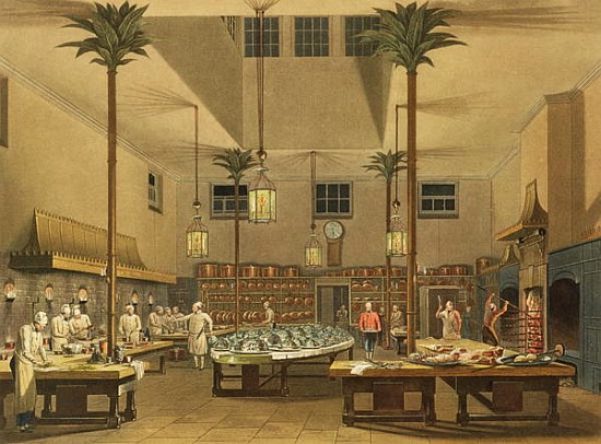 The Great Kitchen, from ''Views of The Royal Pavilion, Brighton'' John Nash (1752-1835) 1826 von English School