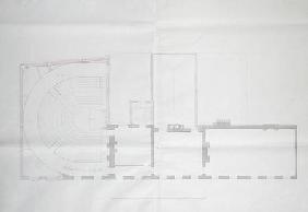 Contract drawing for the first floor of the Royal Institution 1800 cil &