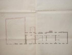 Contract drawing for the second floor of the Royal Institution 1800 cil &
