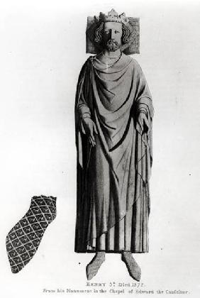 Effigy of King Henry III (1207-72) from his monument in the Chapel of Edward the Confessor