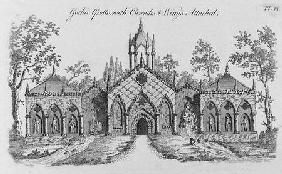 Gothic Grotto with Cascades and Wings Attached, from 'Grotesque Architecture or Rural Amusement' by published