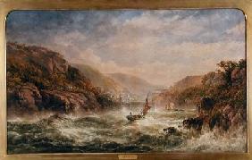 'Making for Port', a west country harbour in squally weather c.1880  on