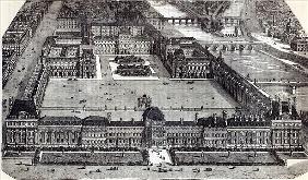 Modern view of the Tuileries and the Louvre, Paris