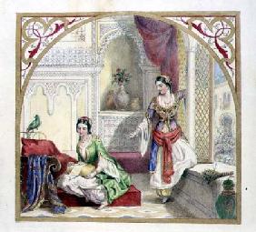 A Moorish Interior with Two Women c.1840  on