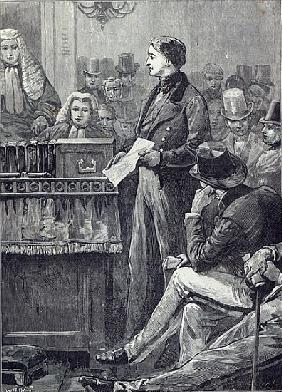 Mr Gladstone delivering his Maiden Speech in the House of Commons