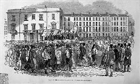 Part of the Chartist Procession sketched at Blackfriars Bridge, 10th April 1848