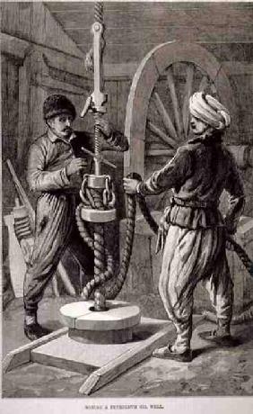 The Petroleum Wells at Baku on the Caspian: Boring a Petroleum Oil Well, from 'The Illustrated Londo 6th Decemb