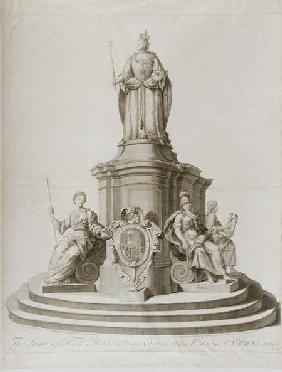 Statue of Queen Anne (1665-1714) published