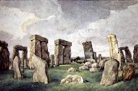 'Stonehenge in it's Present State, an Anpedilunian Temple' 1821  on