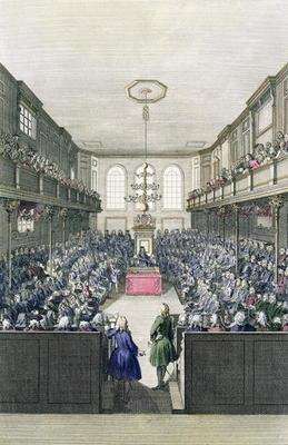 A View of the House of Commons, engraved by B. Cole (fl.1748-75) (engraving)