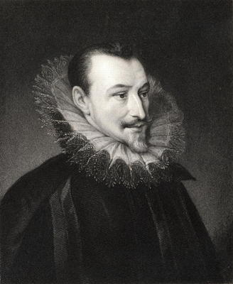 Edmund Spenser (c.1552/3-99) from 'Gallery of Portraits', published in 1833 (engraving) von English School, (19th century)