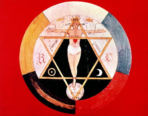 Rosicrucian symbol of the Hermetic Order of the Golden Dawn von English School, (19th century)
