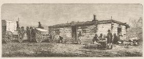 Old Post Station on the Prairie, near Denver, c.1870, from 'American Pictures', published by The Rel 12th