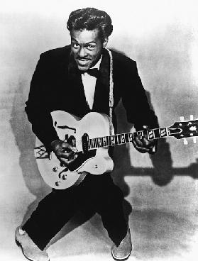 Charles Edward Anderson Berry aka Chuck Berry rock and roll guitarist c. 1955