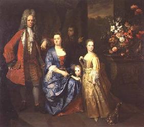 Colonel Andrew Bissett and his family 1708